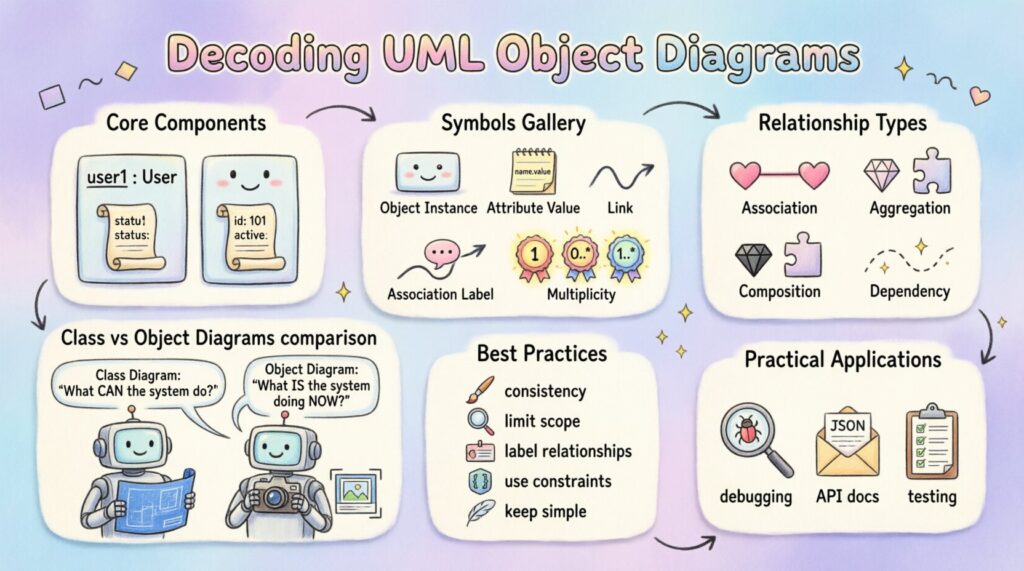 UMLオブジェクト図の解読：記号と表記法の分解