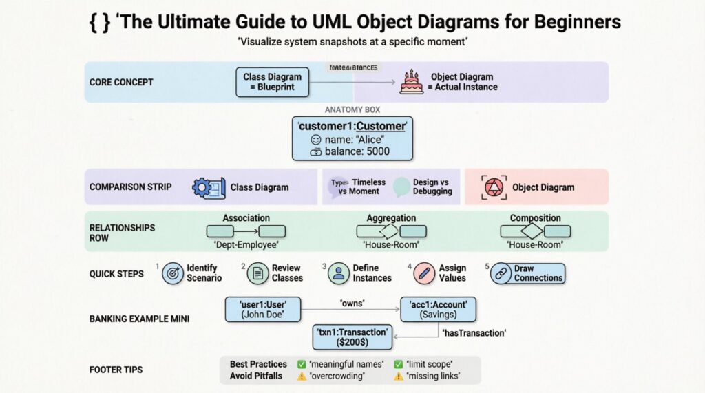 Najlepszy przewodnik po diagramach obiektów UML dla początkujących Najlepszy przewodnik po diagramach obiektów UML dla początkujących