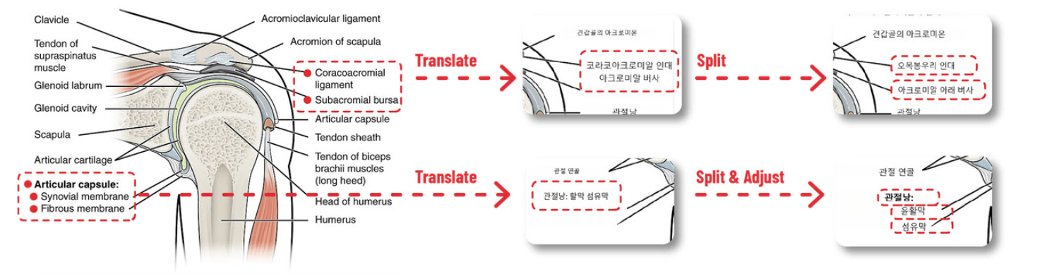 The Split Merged Blocks feature in VP Online 's AI Image Translator